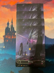 MTG Edge of Eternities Full Art Swamp Galaxy Foil x 4 - Picture 1 of 1
