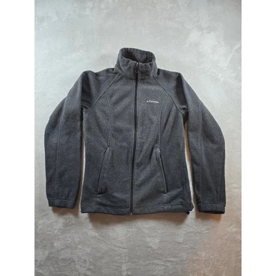 Columbia куртка женщин S серый флис полный молнии карманы открытый * читать - Изображение 1 из 4