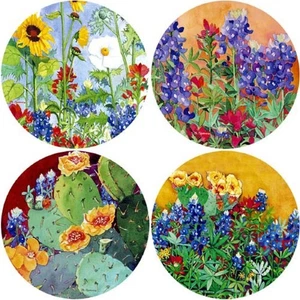 Texas Wildflowers Absorbent Coasters - Picture 1 of 2