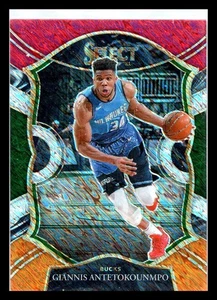 Giannis Antetokounmpo 2020-21 Panini Select rojo blanco naranja brillo #54 Bucks - Imagen 1 de 2
