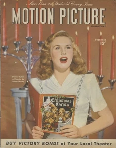 Motion Picture Magazine Deanna Durbin Cover Photo Gene Tierney Poster art 1945 - Picture 1 of 3