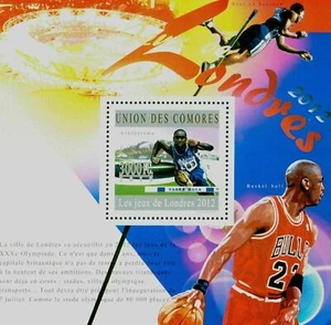 Sport Basketball London 2012 Athletes Souvenir Sheet Mint NH - Picture 1 of 2