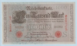 Reichsbanknote 1000 Mark 1910 (-324 - Picture 1 of 2