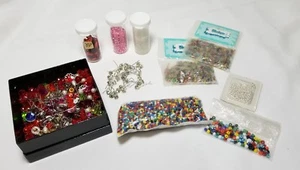 Lot of Micro Seed Beads Sequins Pearl pins Broach Embellishments Craft Sewing - Picture 1 of 9