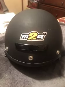 New M2R Style # 504 DOT Black Helmet Size Medium Motorcycle Harley Davidson - Picture 1 of 6