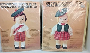 Campbell Kid Soup Stuffed Doll Sewing Girl & Boy Premium 2 Kits New - Picture 1 of 9