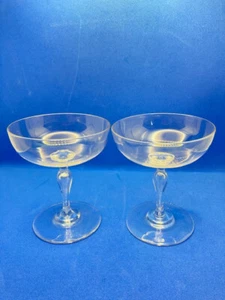  Champagnerschalen mit eingestochener Luftblase, Sektschalen, Cocktail, antik,  - Bild 1 von 4