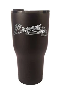 Vaso negro grabado con láser Atlanta Braves RTIC 20 o 30 oz - Imagen 1 de 5