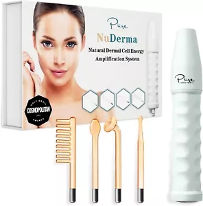 Pure NuDerma tragbarer tragbarer Hauttherapiestab mit 4 Neon-Therapiestäben - Bild 1 von 9