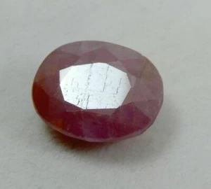 6,20 ct natürlicher unbehandelter zertifizierter ovaler Schliff Burma roter Rubin Edelstein E068 - Bild 1 von 4