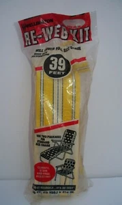 Vintage Wellington Re-Web Kit Lawn Chair 39 Feet YELLOW Black Stripes NOS - Picture 1 of 1