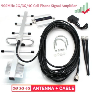 GSM 900MHZ Mobile Phone Signal Amplifier Repeater Network Booster + Yagi Antenna - Picture 1 of 12