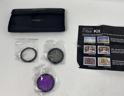 vivitar multi-coated filter kit 40.5mm series 1 (FLD, UV and CPL) - Image 1 of 4