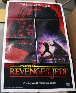 Rare Star Wars Revenge of the Jedi Folded Movie Teaser One Sheet Poster - Picture 1 of 11