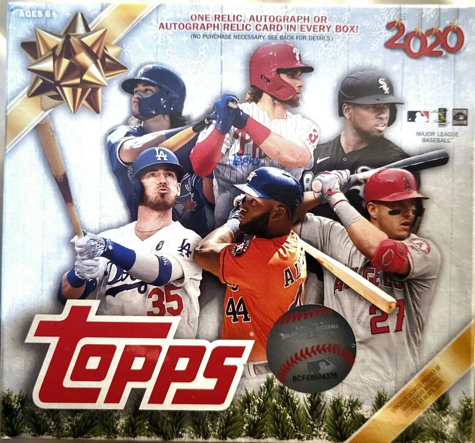 Topps Holiday 2020 MLB Mega Box (10 Packs, 1 Autograph/Relic) 100 Cards NEW - Image 1 of 1