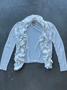 Charlotte russe white ruffle cardigan - Picture 1 of 3