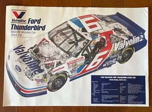 1993 #6 Mark Martin/Valvoline Thunder Bird 11 X 16 Poster NASCAR - Picture 1 of 5