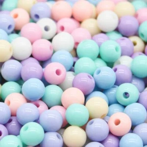 100pc 8mm Candy Acrylic Round Ball Spacer Beads Bracelet Bead Jewelry Making Diy - Picture 1 of 12