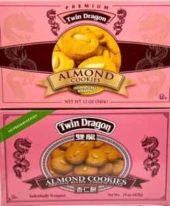 Paquete Variedad Galletas Almendras Twin Dragon Premium (1 Premium, 1 Receta Original) - Imagen 1 de 4
