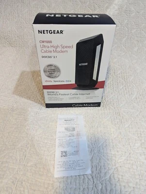 NETGEAR CM1000 Ultra-High Speed Cable Modem DOCSIS® 3.1 (Original Receipt Incl) - Image 1 of 4