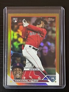 2023 Topps Update Enmanuel Valdez RC Rookie Gold Foil Parallel Red Sox US310