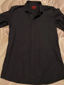 Original Hugo Boss Red Herren Hemd schwarz slim fit Gr. 42 gebraucht - Bild 1 von 5