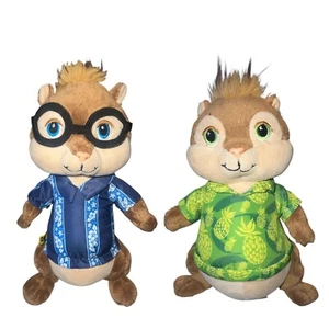 Build A Bear Theodore & Simon Chipwrecked Alvin And The Chipmunks 10” Lot Of 2 - Picture 1 of 14