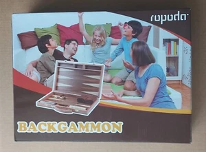 Ropoda Sapele Wood Backgammon Board Game Set (15 Inches) Portable and Travel - Picture 1 of 14