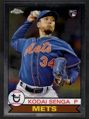 2023 Kodai Senga Topps Chrome Lids Mitchell Ness Baseball Rookie RC Mets #79-3 - Image 1 of 2