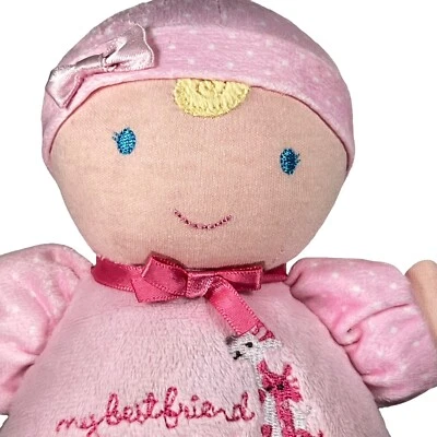 Muñeca bebé rosa Carters Child of Mine My Best Friend jirafas sonajero ojos azules  Foto 1 de 4