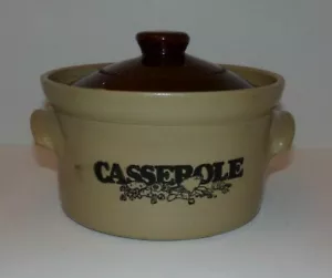 Casseruola rivestita in gres Pearsons of Chesterfield England marrone e marrone 2 qt - Foto 1 di 11