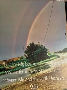 Doppel Regenbogen Leinwandbild - Bild 1 von 2