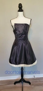 Jessica McClintock Gunne Sax Formal Dress Juniors sz 5 Strapless Satin Crinoline - Picture 1 of 12