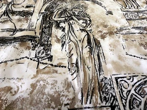 5 Yards Stoff 100 % Baumwolle 55" breit, jeder Rohr der Aussaat, interessante Pat. - Bild 1 von 7