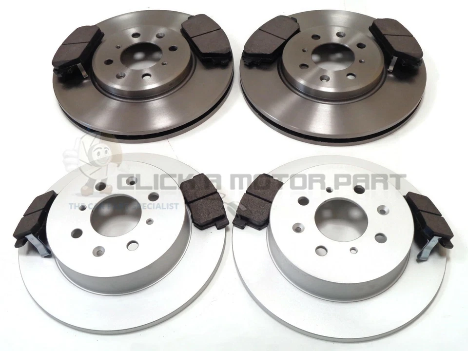 JUEGO DE DISCOS Y PASTILLAS DE FRENO DELANTEROS Y TRASEROS ROVER MG ZS 180 2.5 V6 2001-2007 NUEVO Foto 1 de 1