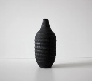 Vase ''The Granade'' Charred Oak Wood Modern Art Original - Picture 1 of 6