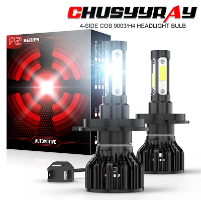 Combo de faros LED 6000k bombillas blancas para Kia Spectra 2005-2009 H4/9003 Foto 1 de 4