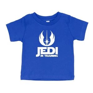 Toddler Kids Youth Tee Tshirt Gift Tee Jedi in Training Letter Printed Star Wars - Picture 1 of 14