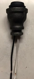 LOWEST PRICE!!! 1-1/4" x 3/4" Iron Pipe Lamp/Light Socket w/leads+1/2" Adapter   - Picture 1 of 1
