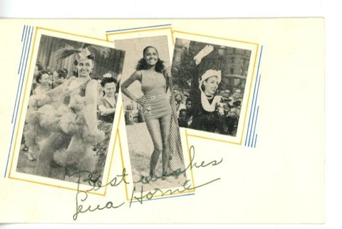 Autographed 3x5 Postcard Legendary Actress Singer Dancer Lena Horne Cover