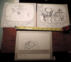 ORIGINAL Ralph BAKSHI PRODUCTION Art 3 panels - Picture 1 of 5