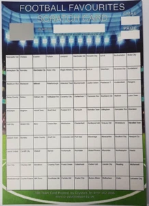 5 x TARJETA DE RASCAR FÚTBOL A4 CON 100 EQUIPOS - IDEAL PARA RECAUDACIÓN DE FONDOS, CARIDAD - Imagen 1 de 1