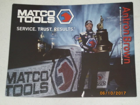 2017 ANTRON BROWN MATCO TOOLS TOP FUEL NHRA POSTCARD Cover