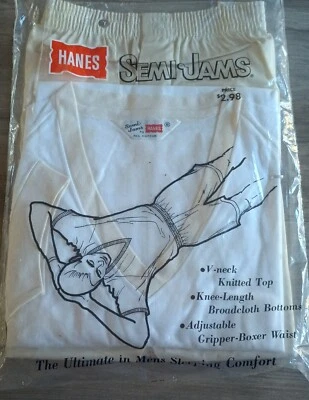 Semi-Mermeladas De Colección Por Hanes Nuevo, Sellado Para Hombre Dormir Comodidad Talla B Blanco Crema Foto 1 de 2