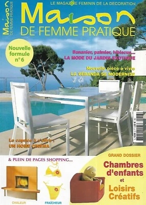 MAISON DE FEMME PRATIQUE n°6 juillet-août 2005  Jardin exotique/ Véranda moderne - Image 1 of 4
