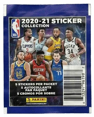 Pack de 5 pegatinas Panini NBA 2020-21 colección baloncesto Foto 1 de 2