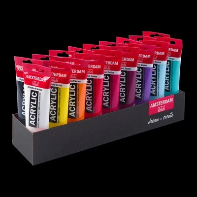 Talens AMSTERDAM Acrylfarben Set - Value Pack mit 18 x 120 ml - Aktion 2025