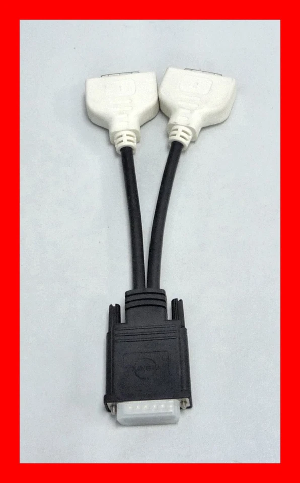 New Sealed In Plastic DMS-59 to dual DVI adapter cable video Y splitter H9361 - Image 1 of 1
