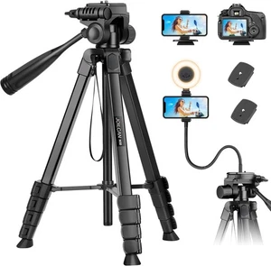 Treppiede per fotocamera, 65" compatibile con Canon, Nikon JOILCAN DSLR leggero - Foto 1 di 8