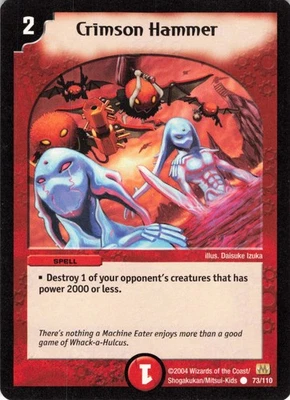 Duel Masters Crimson Hammer #73/110 Spell Card 2004 Wizards – Destroy 2000 Power - Image 1 of 2